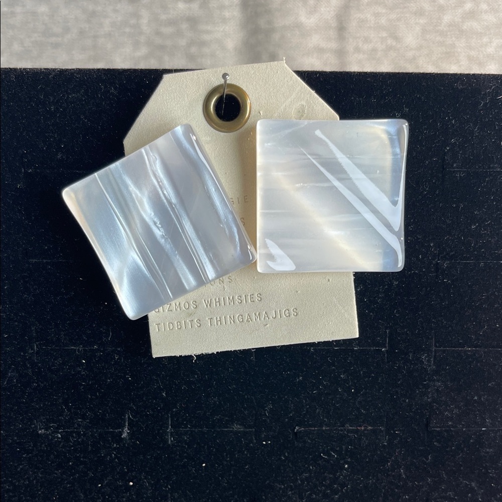 Anthropologie Square Shell Earrings.NWT